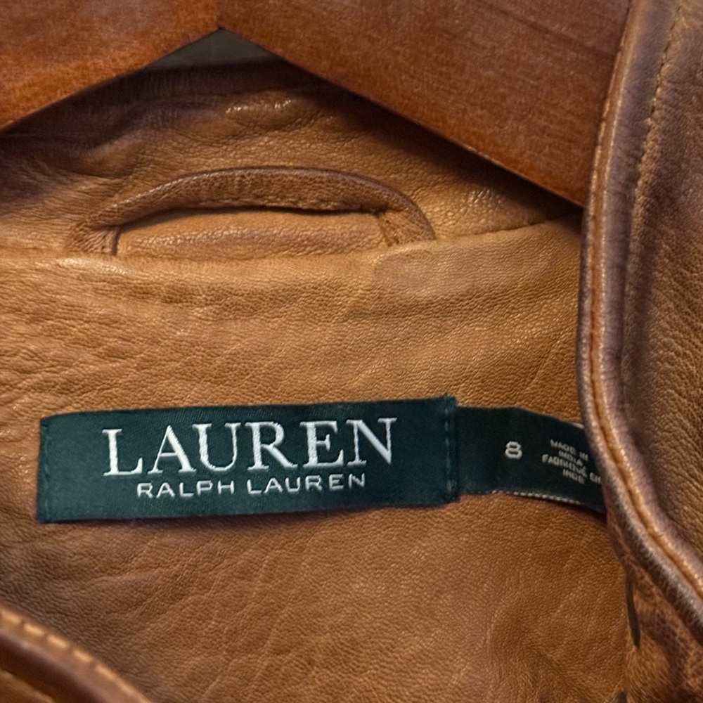 Ralph Lauren Tan Leather Jacket - Picture 4 of 10